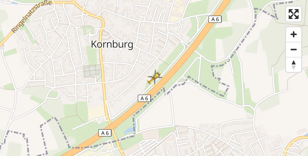 Flugroute Ambulanzhubschrauber Nürnberg - Nürnberg, 23 September 2026, 13:47