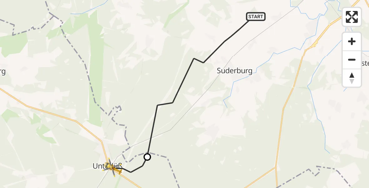 Flugroute Rettungshubschrauber Suderburg - Südheide, 24 September 2026, 06:17