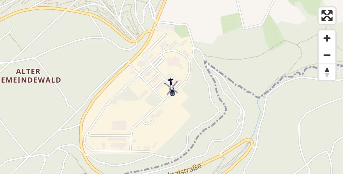 Flugroute Polizeihubschrauber Mosbach - Mosbach, 24 September 2026, 08:14
