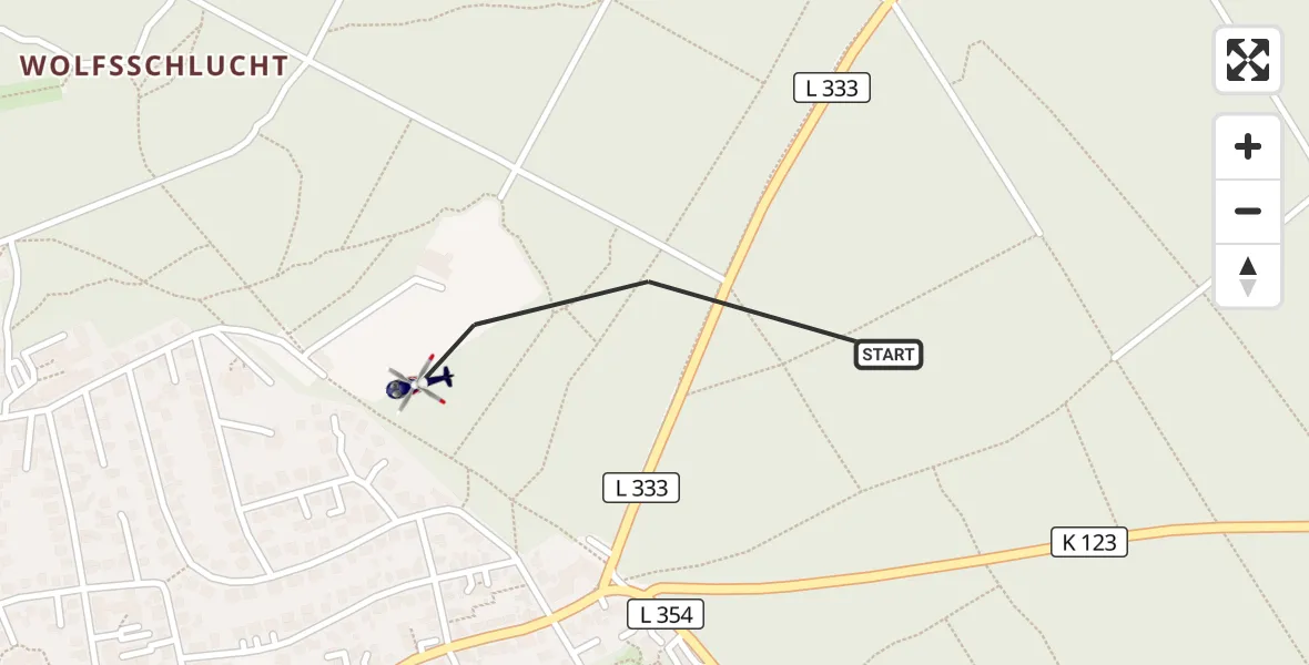 Flugroute Polizeihubschrauber Syke - Syke, 24 September 2026, 08:30