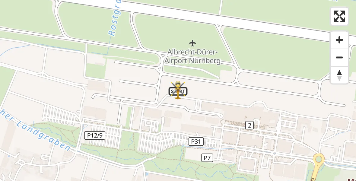 Flugroute Rettungshubschrauber Flughafen Nuremberg - Flughafen Nuremberg, 24 September 2026, 09:47