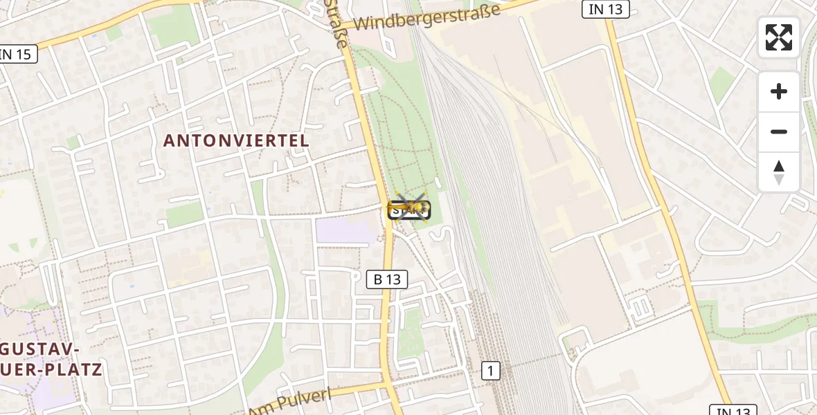 Flugroute Rettungshubschrauber Ingolstadt - Ingolstadt, 24 September 2026, 11:06