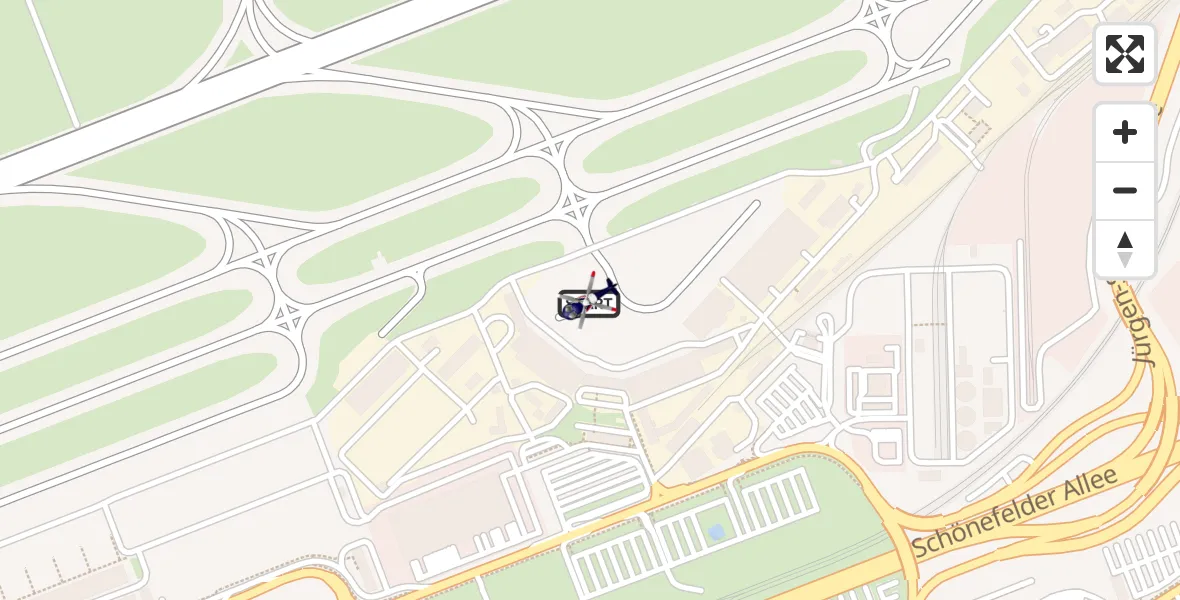 Flugroute Polizeihubschrauber Schönefeld - Schönefeld, 24 September 2026, 11:13