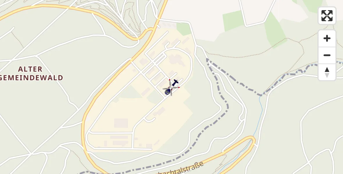 Flugroute Polizeihubschrauber Mosbach - Mosbach, 24 September 2026, 11:41