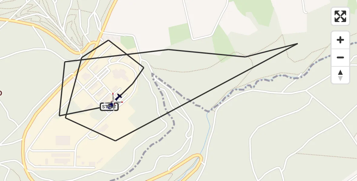 Flugroute Polizeihubschrauber Mosbach - Mosbach, 24 September 2026, 11:45