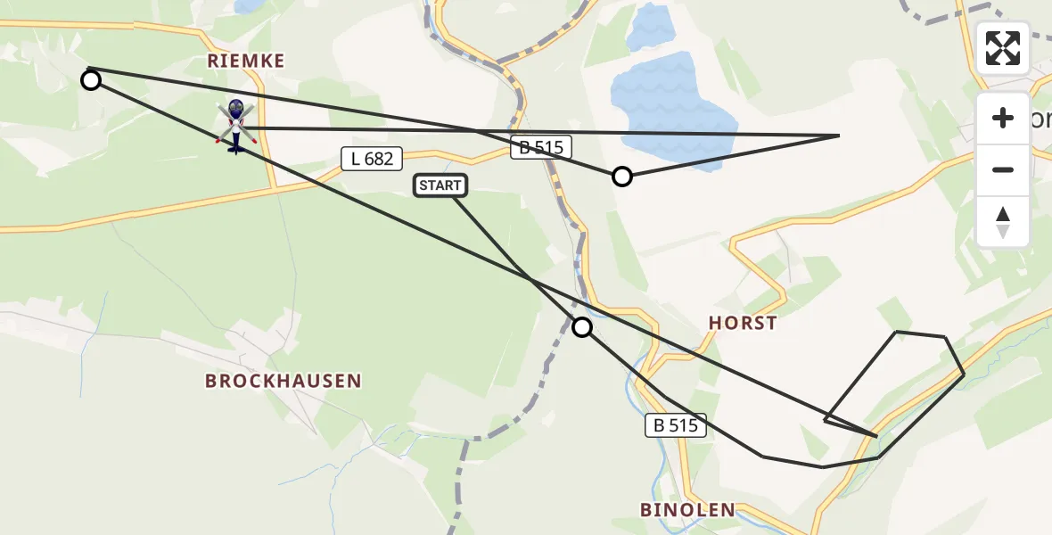Flugroute Polizeihubschrauber Hemer - Hemer, 24 September 2026, 11:50