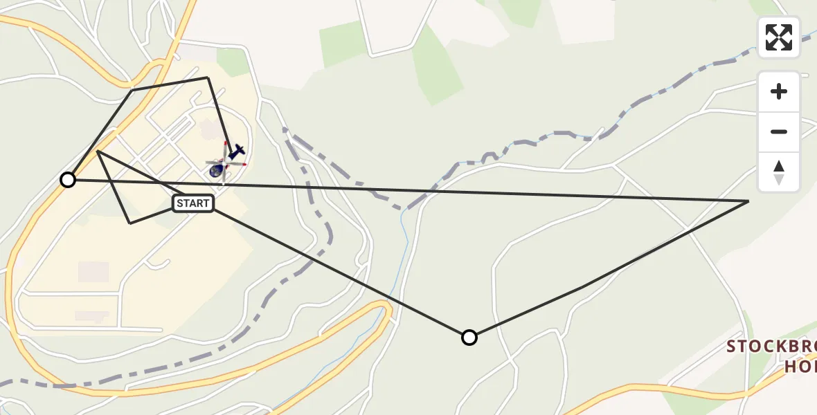 Flugroute Polizeihubschrauber Mosbach - Mosbach, 24 September 2026, 11:54