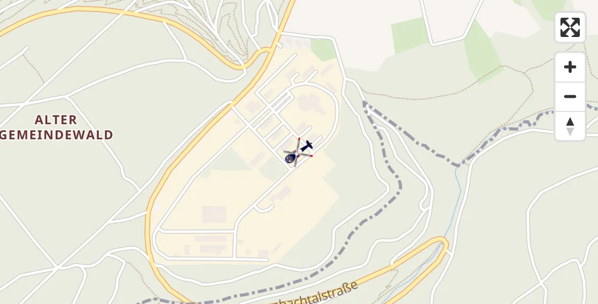Flugroute Polizeihubschrauber Mosbach - Mosbach, 24 September 2026, 12:03