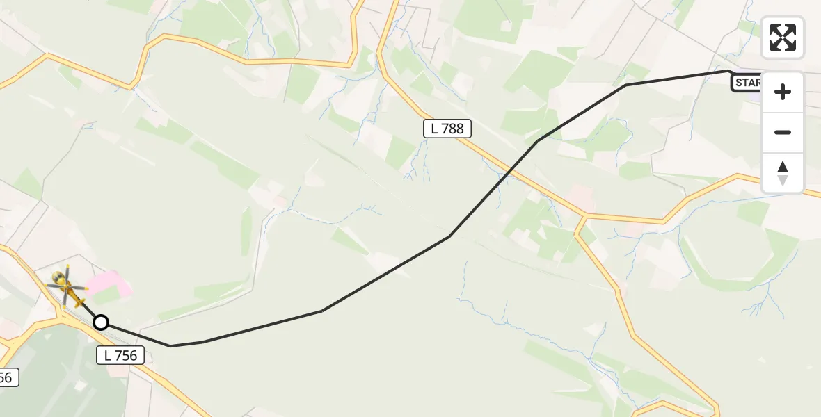 Flugroute Rettungshubschrauber Bielefeld - Luftrettungszentrum Bielefeld, 24 September 2026, 13:09