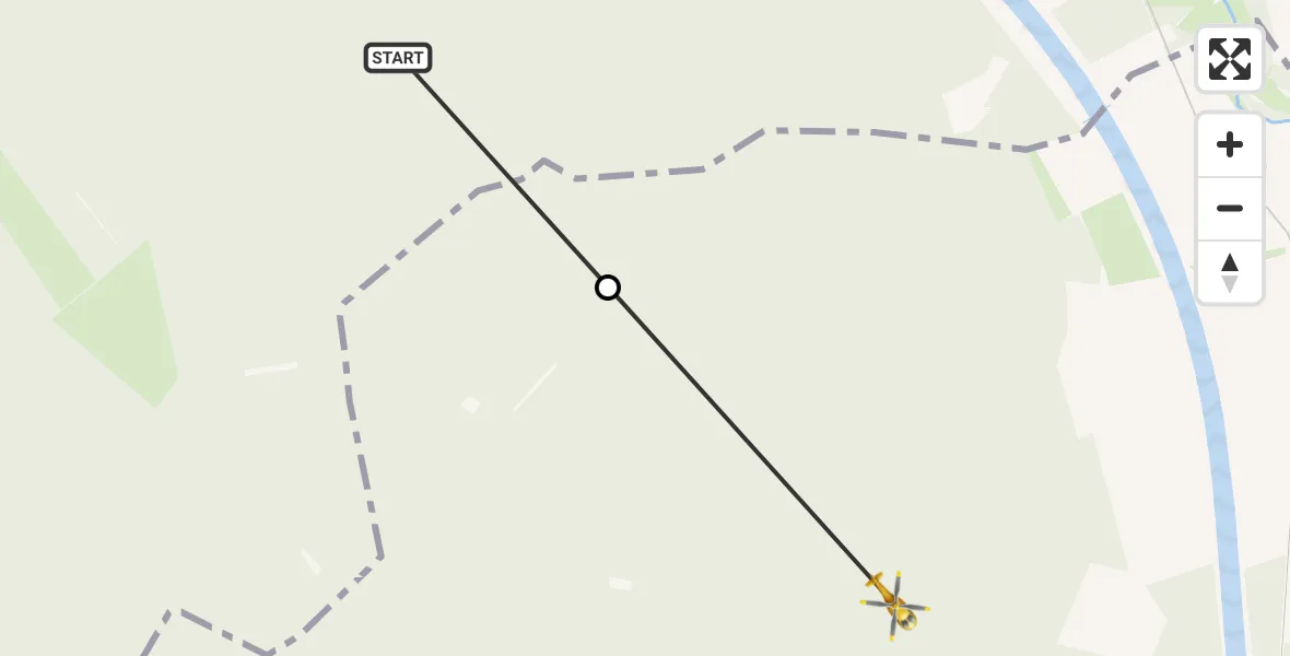 Flugroute Rettungshubschrauber Wrestedt - Bad Bodenteich, 25 September 2026, 05:16