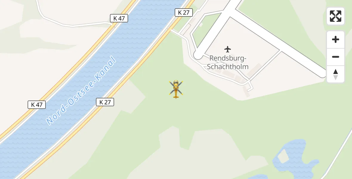 Flugroute Ambulanzhubschrauber Hörsten - Hörsten, 25 September 2026, 06:12