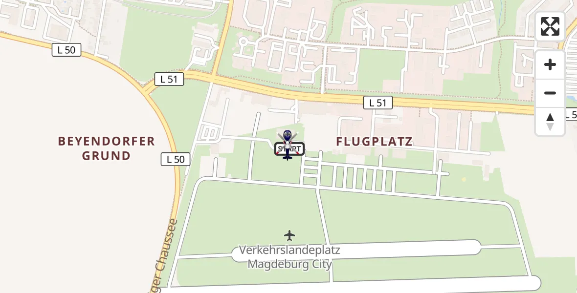 Flugroute Polizeihubschrauber Magdeburg City Flugplatz - Magdeburg City Flugplatz, 25 September 2026, 06:56
