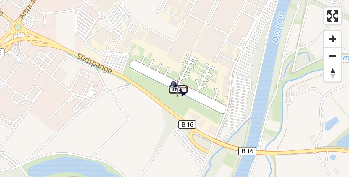 Flugroute Polizeihubschrauber Donauwörth Hubschrauberlandeplatz - Donauwörth Hubschrauberlandeplatz, 25 September 2026, 11:26
