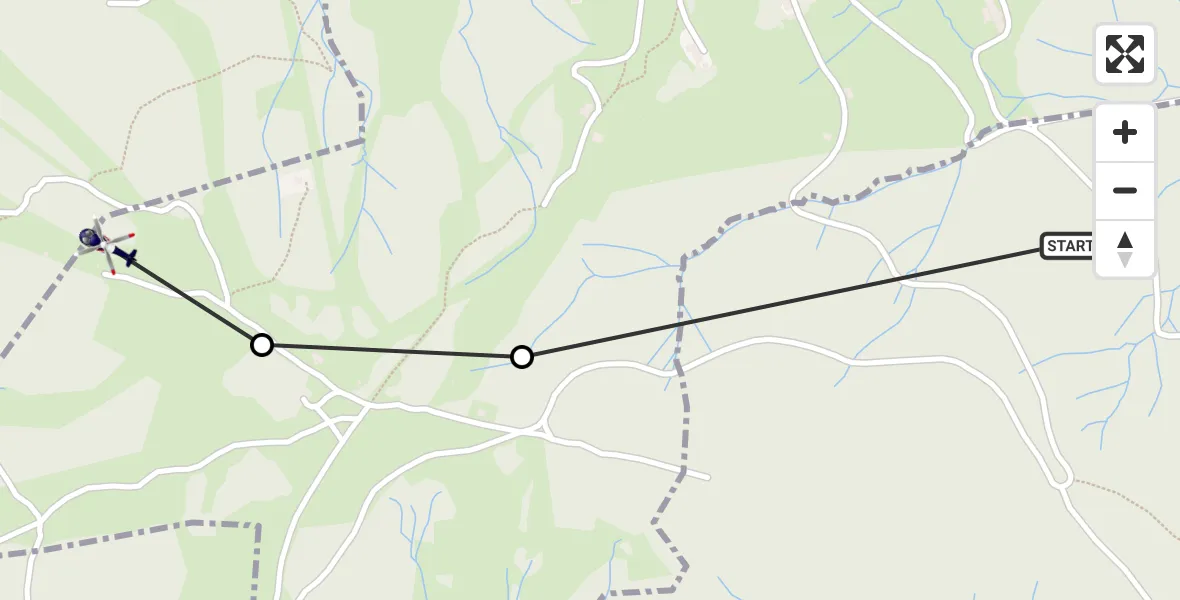 Flugroute Polizeihubschrauber St. Blasien - Todtnau, 25 September 2026, 11:33
