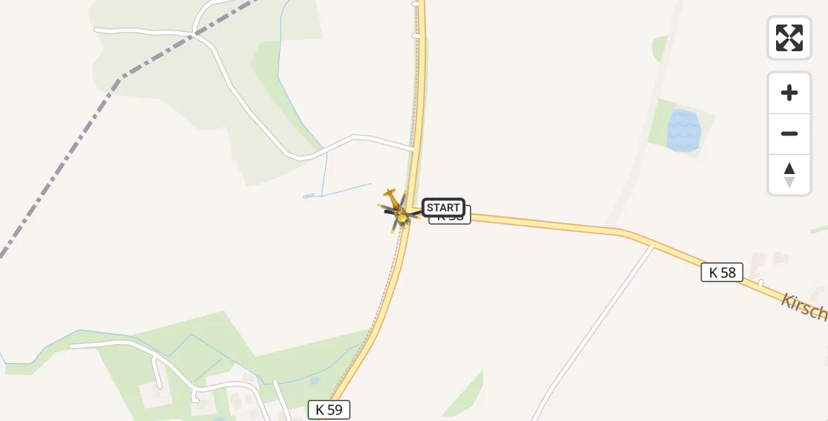 Flugroute Rettungshubschrauber Beschendorf - Beschendorf, 25 September 2026, 15:05