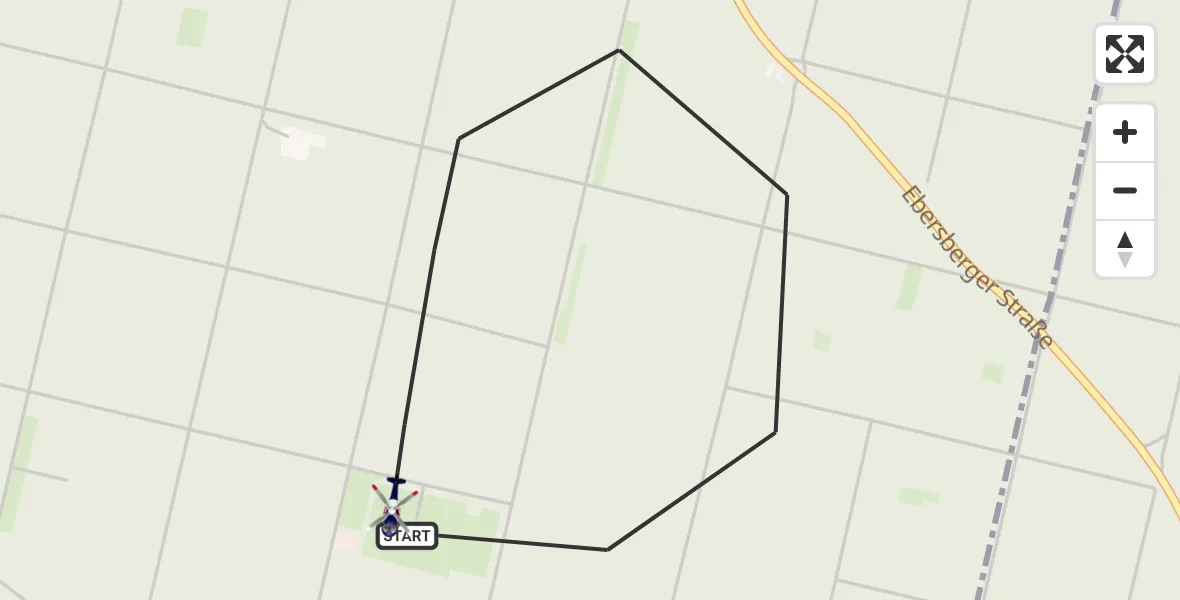 Flugroute Polizeihubschrauber Anzinger Forst - Anzinger Forst, 25 September 2026, 20:06