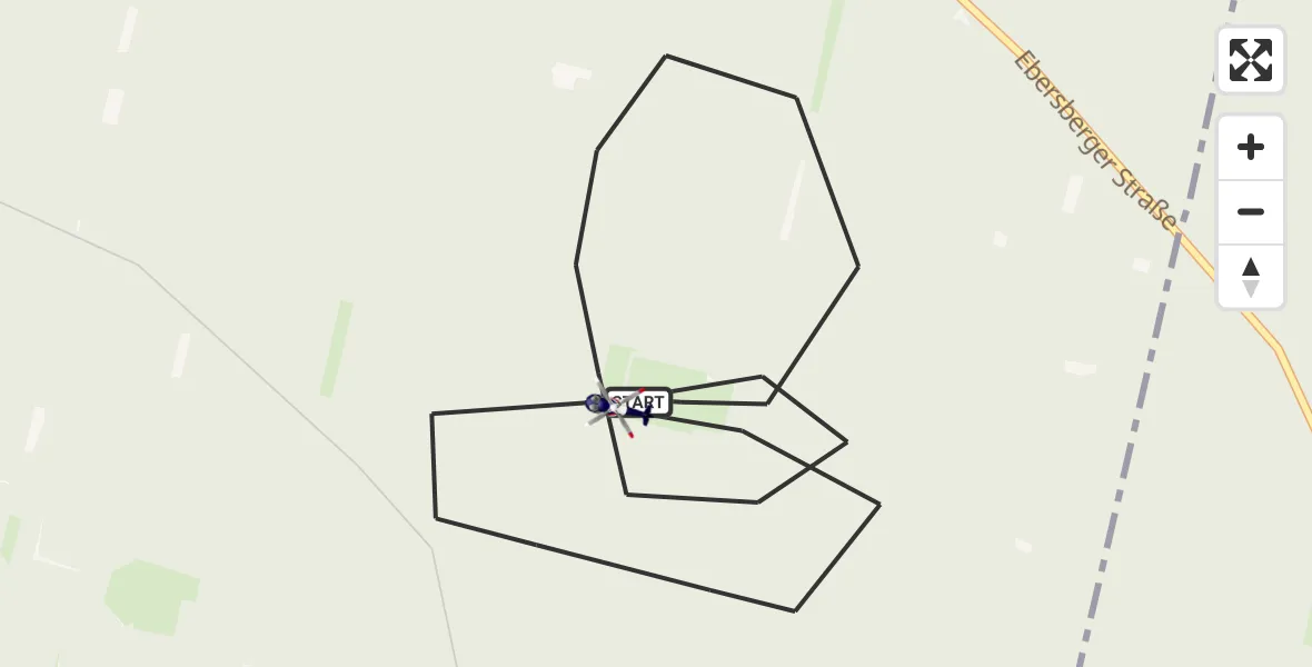 Flugroute Polizeihubschrauber Anzinger Forst - Anzinger Forst, 25 September 2026, 20:12