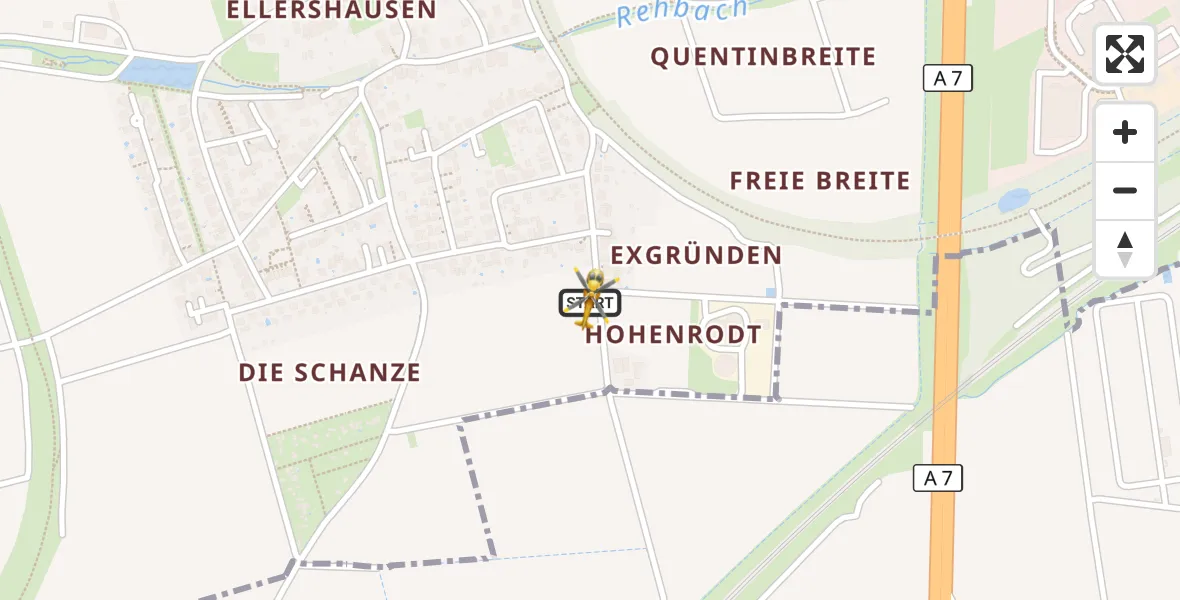Flugroute Rettungshubschrauber Göttingen - Göttingen, 26 September 2026, 06:23