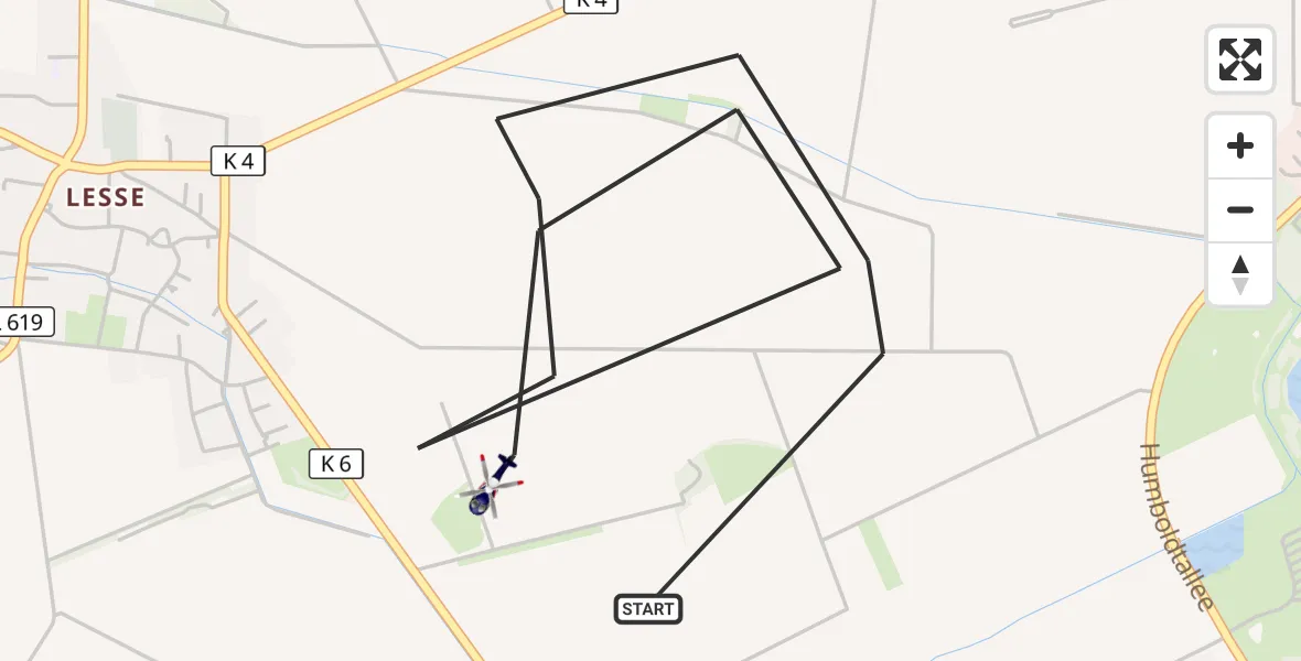 Flugroute Polizeihubschrauber Salzgitter - Salzgitter, 26 September 2026, 07:47