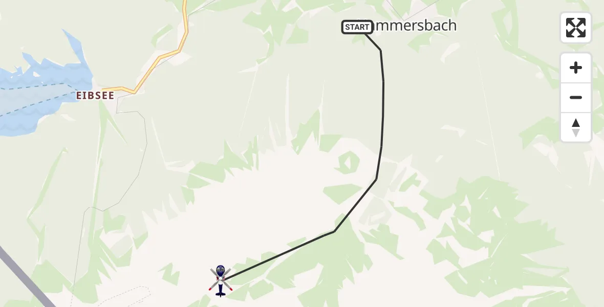 Flugroute Polizeihubschrauber Grainau - Grainau, 26 September 2026, 08:38