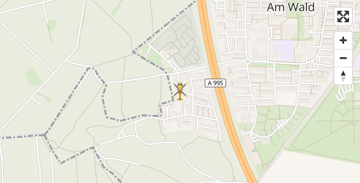 Flugroute Rettungshubschrauber Taufkirchen - Taufkirchen, 26 September 2026, 09:49
