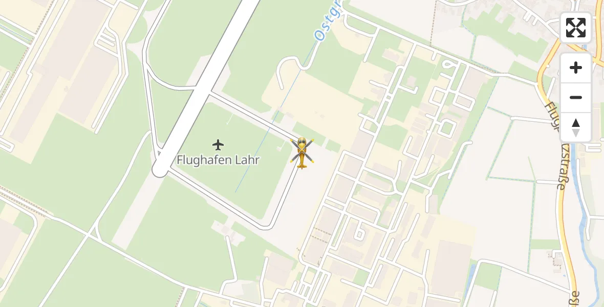 Flugroute Rettungshubschrauber Lahr Flughafen - Lahr Flughafen, 26 September 2026, 11:03