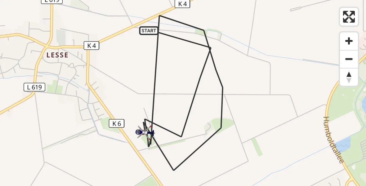 Flugroute Polizeihubschrauber Salzgitter - Salzgitter, 26 September 2026, 13:34