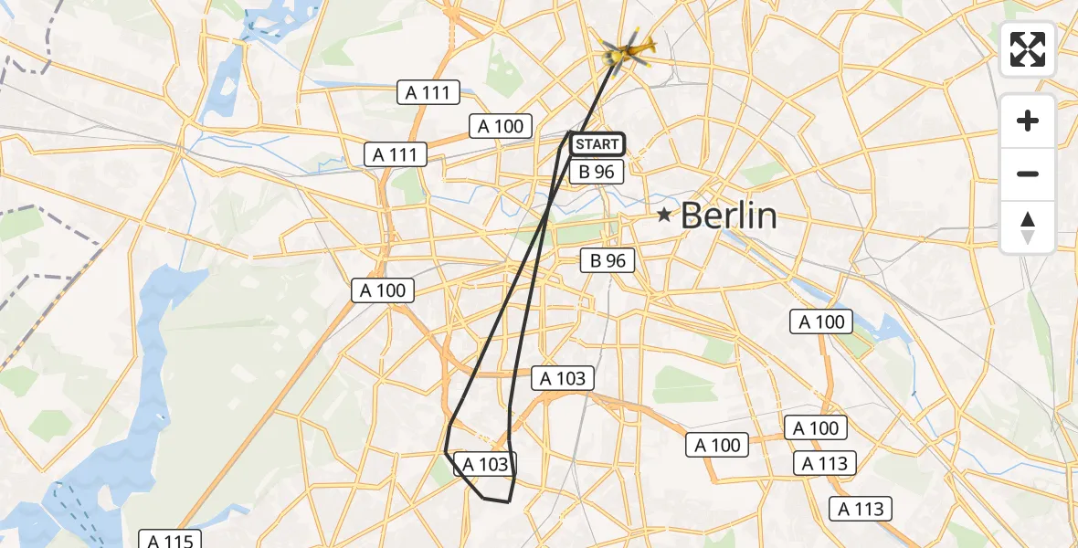 Flugroute Rettungshubschrauber Berlin - Berlin, 26 September 2026, 16:58