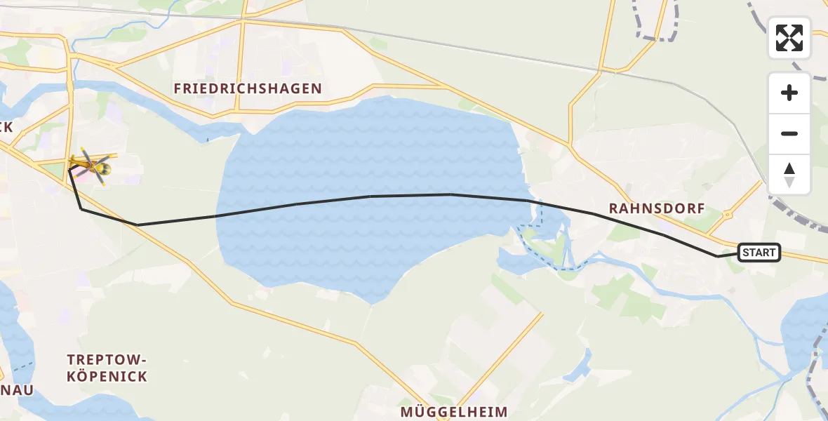Flugroute Rettungshubschrauber Berlin - Berlin, 27 September 2026, 06:32