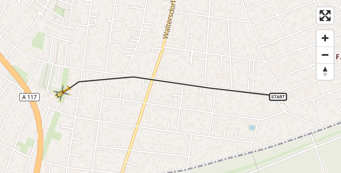 Flugroute Rettungshubschrauber Berlin - Berlin, 27 September 2026, 07:06