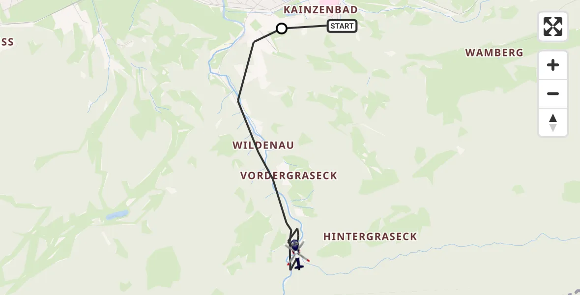 Flugroute Polizeihubschrauber Garmisch-Partenkirchen Clinic Hubschrauberlandeplatz - Garmisch-Partenkirchen, 27 September 2026, 07:48