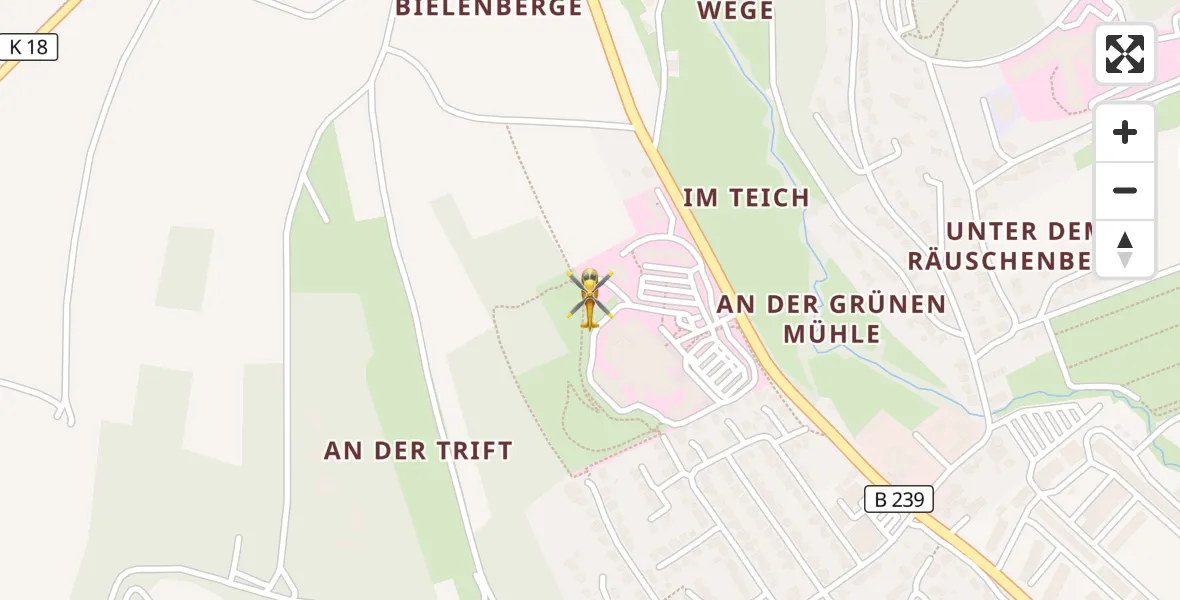 Flugroute Rettungshubschrauber Höxter - Höxter, 27 September 2026, 09:21