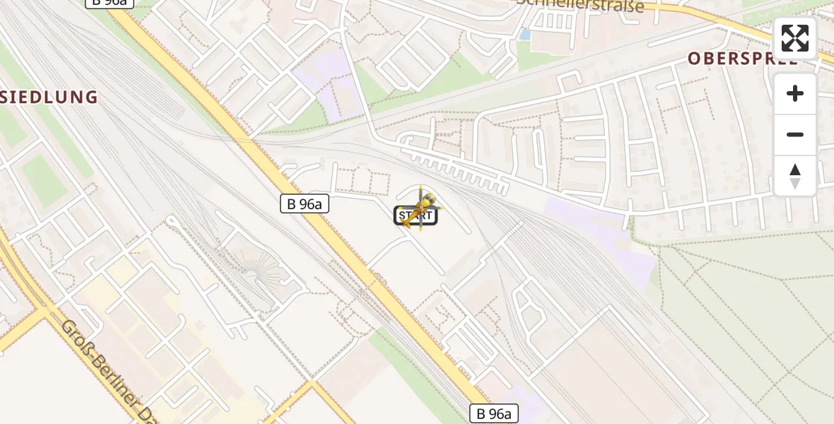 Flugroute Rettungshubschrauber Berlin - Berlin, 27 September 2026, 09:41