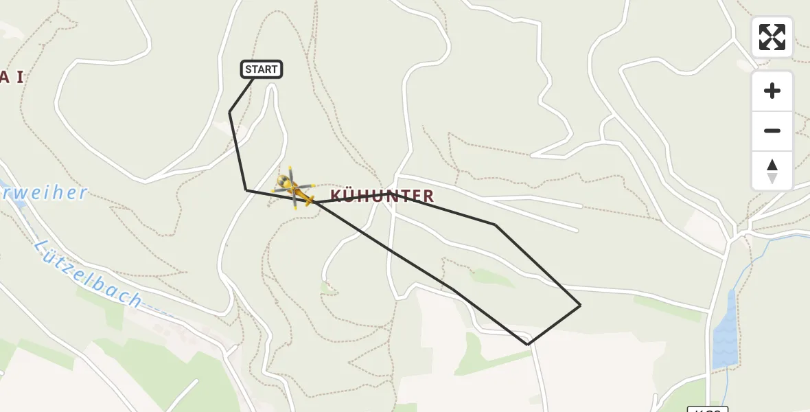 Flugroute Rettungshubschrauber Imsbach - Imsbach, 27 September 2026, 10:19