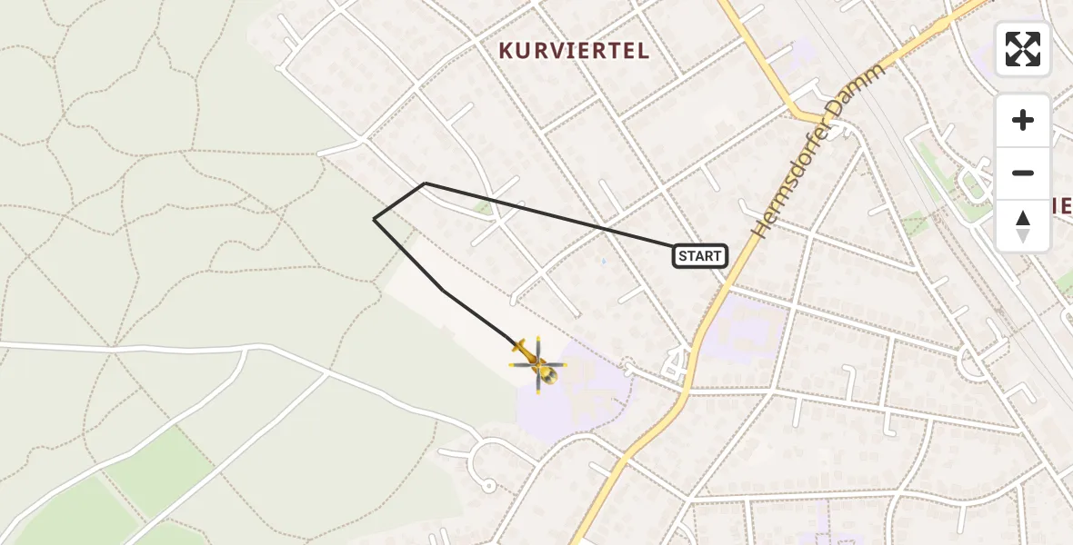 Flugroute Rettungshubschrauber Berlin - Berlin, 27 September 2026, 11:50