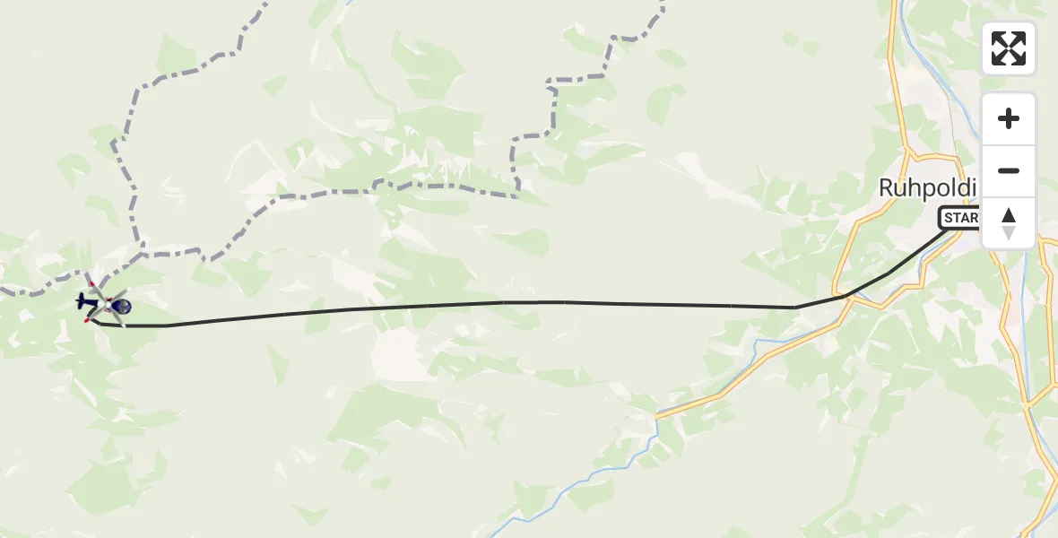 Flugroute Polizeihubschrauber Ruhpolding - Ruhpolding, 27 September 2026, 15:18