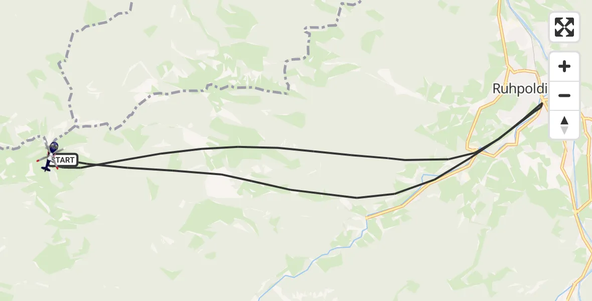 Flugroute Polizeihubschrauber Ruhpolding - Ruhpolding, 27 September 2026, 15:28