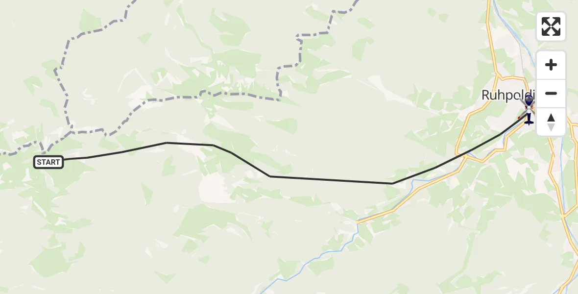 Flugroute Polizeihubschrauber Ruhpolding - Ruhpolding, 27 September 2026, 15:42