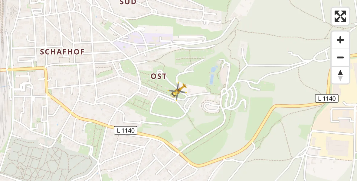 Flugroute Ambulanzhubschrauber Meiningen - Meiningen, 27 September 2026, 16:15