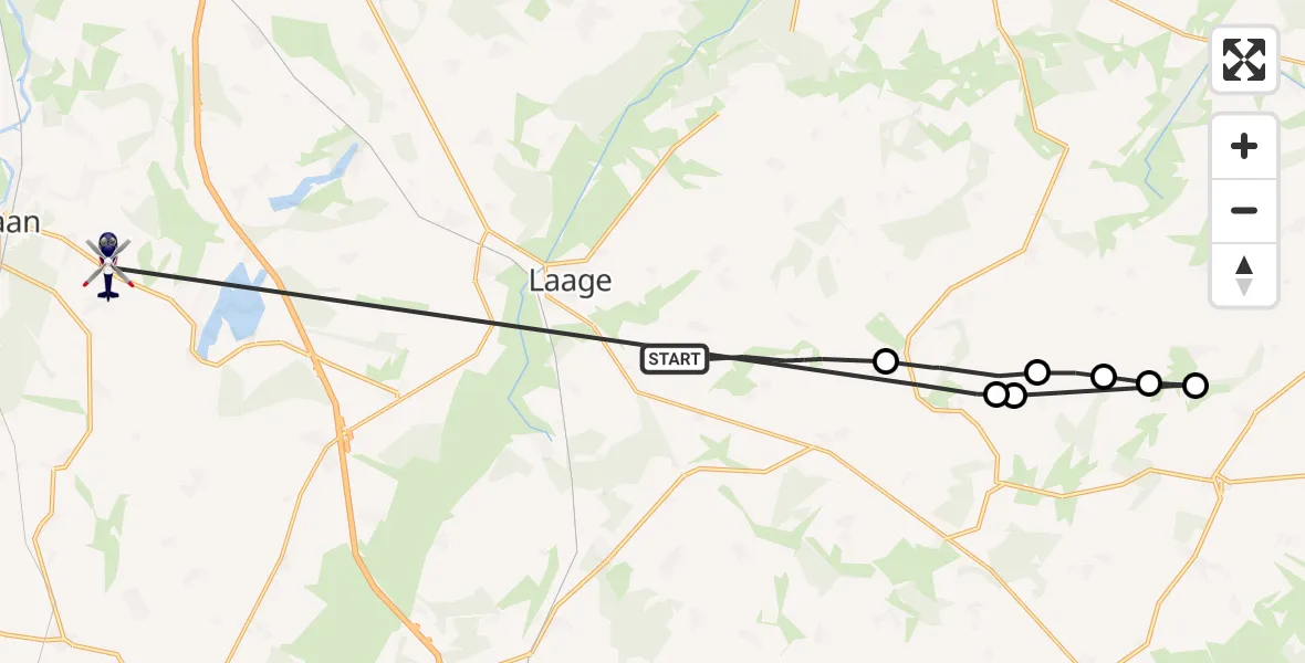 Flugroute Polizeihubschrauber Laage - Wiendorf, 28 September 2026, 07:13