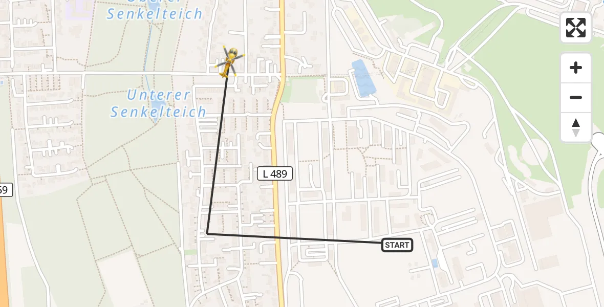 Flugroute Rettungshubschrauber Köln Bonn Flughafen - Köln Bonn Flughafen, 28 September 2026, 07:38