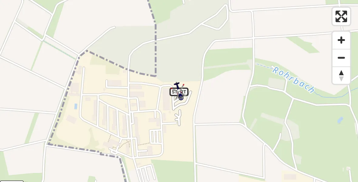 Flugroute Polizeihubschrauber Fuldatal Bundespolizei Hubschrauberlandeplatz - Fuldatal Bundespolizei Hubschrauberlandeplatz, 28 September 2026, 08:32