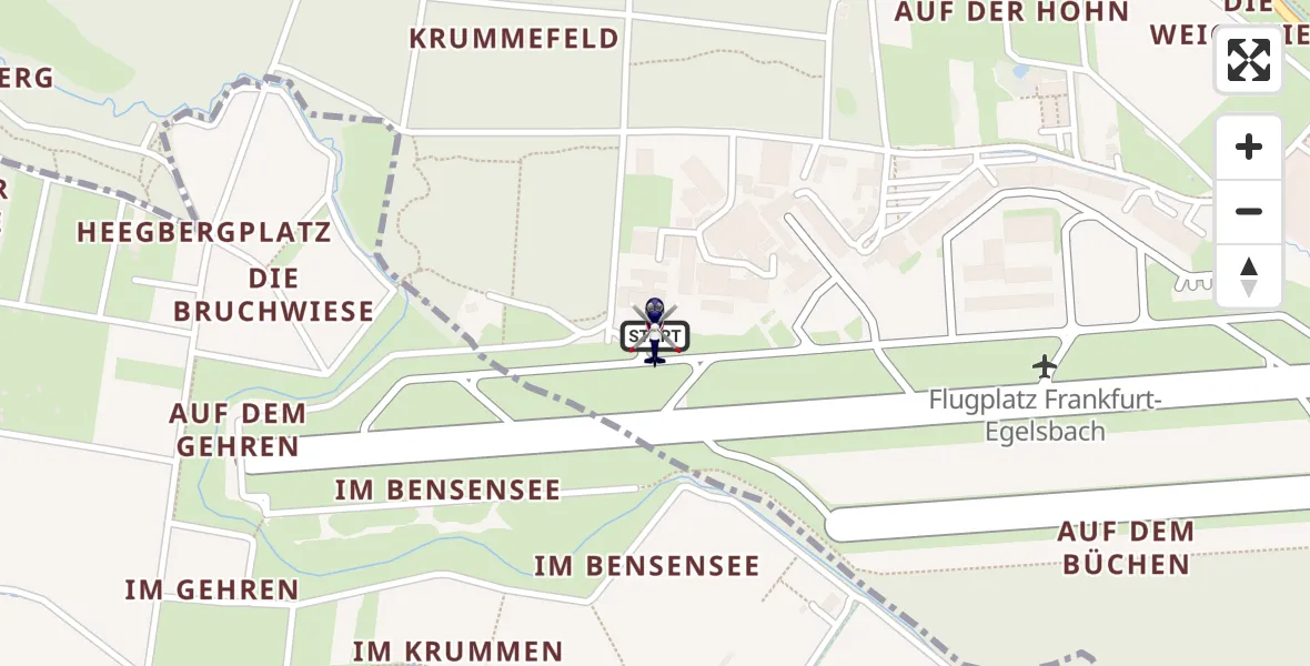 Flugroute Polizeihubschrauber Flughafen Frankfurt-Egelsbach - Flughafen Frankfurt-Egelsbach, 28 September 2026, 09:27