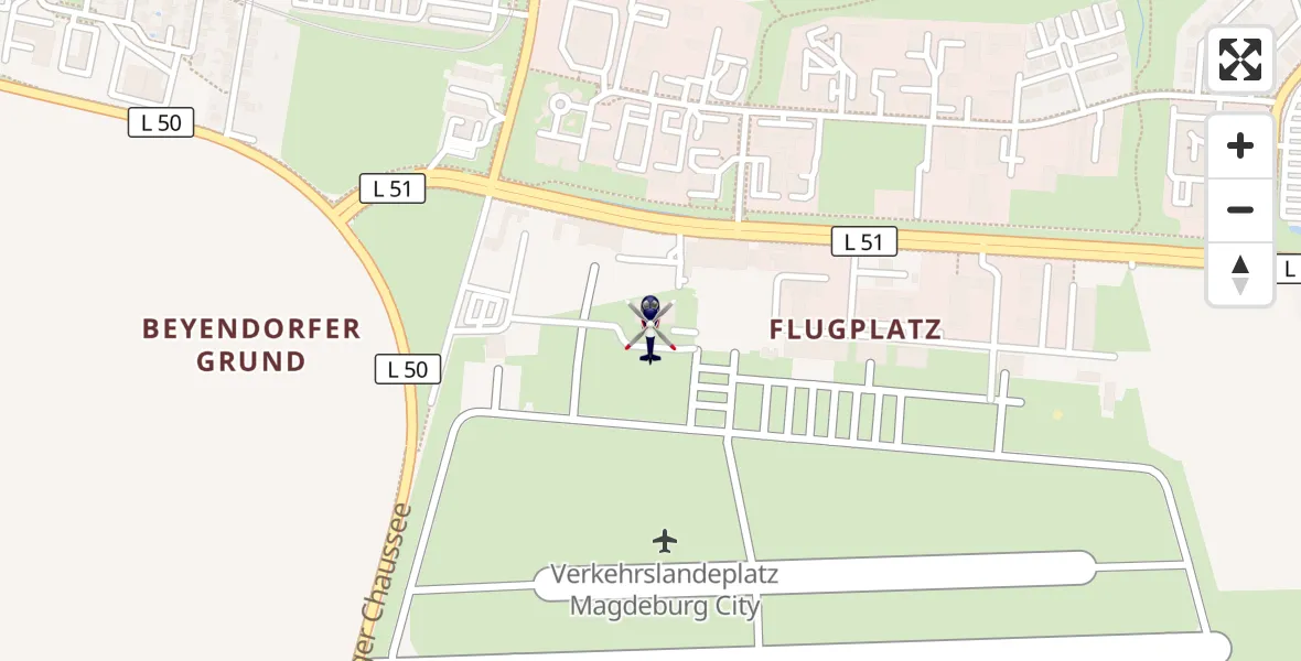 Flugroute Polizeihubschrauber Magdeburg City Flugplatz - Magdeburg City Flugplatz, 28 September 2026, 09:48