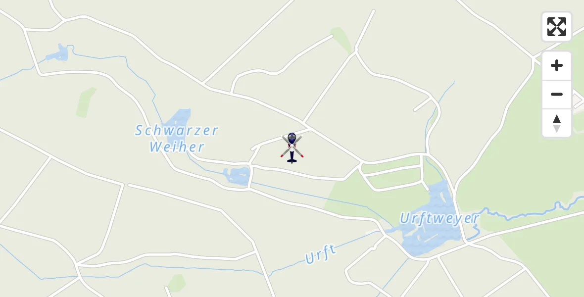 Flugroute Polizeihubschrauber Dahlem - Dahlem, 28 September 2026, 12:26