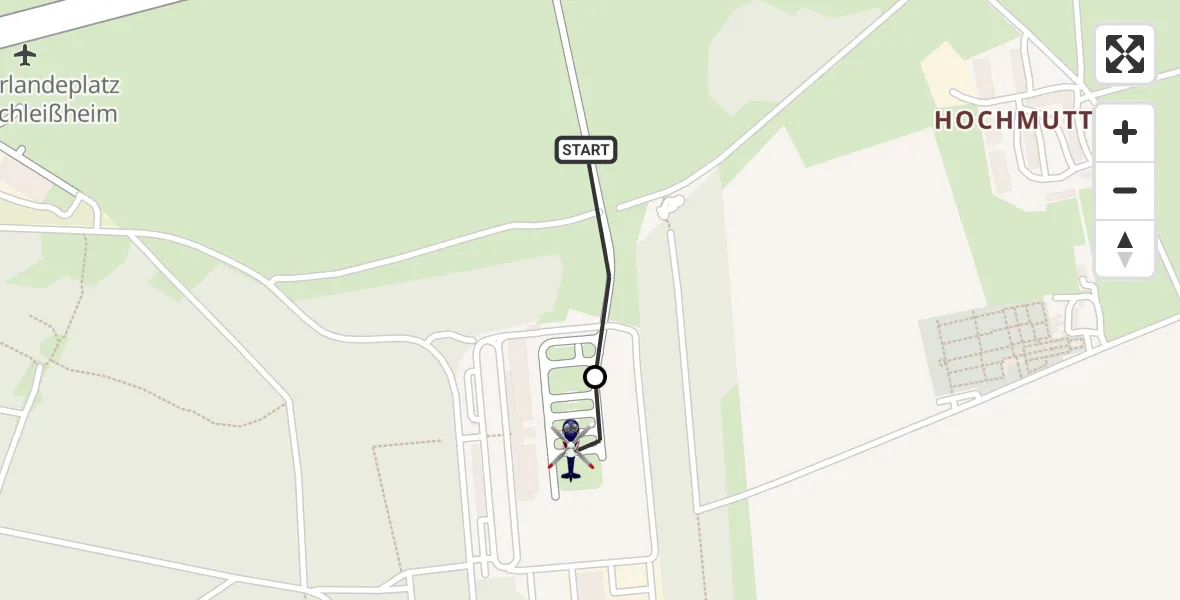 Flugroute Polizeihubschrauber Oberschleissheim Hubschrauberlandeplatz - Oberschleißheim, 28 September 2026, 12:32