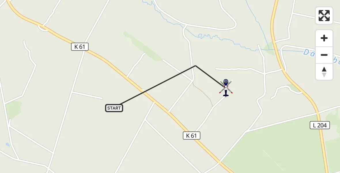 Flugroute Polizeihubschrauber Dahlem - Dahlem, 28 September 2026, 12:34