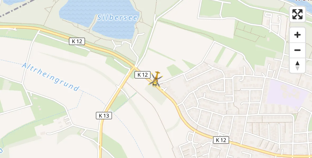 Flugroute Rettungshubschrauber Altrip - Altrip, 28 September 2026, 13:01