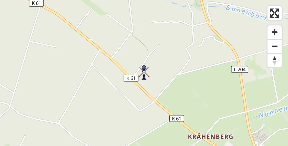 Flugroute Polizeihubschrauber Dahlem - Dahlem, 28 September 2026, 13:04