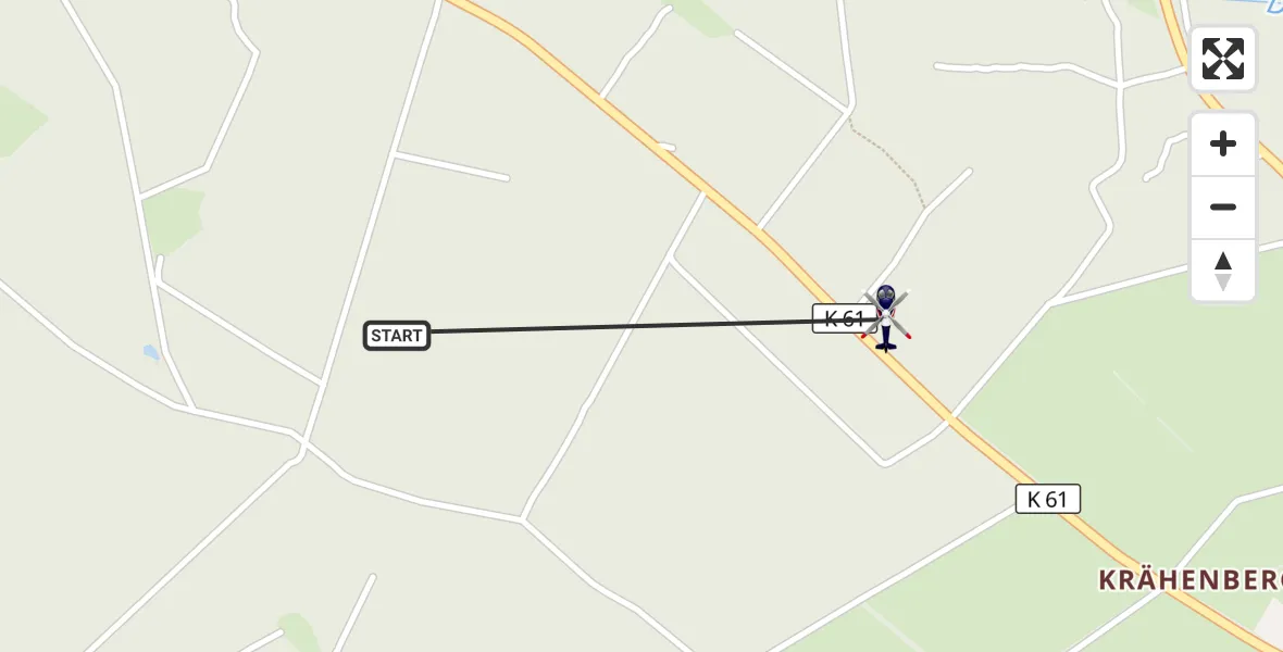 Flugroute Polizeihubschrauber Dahlem - Dahlem, 28 September 2026, 13:09